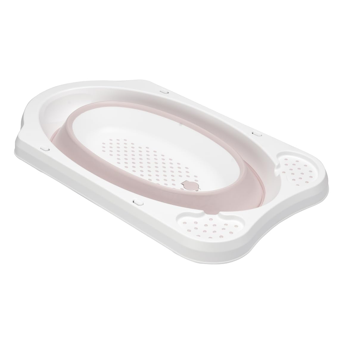 keeeper Faltbare Babywanne mit Stöpsel, Ab 0 bis ca. 12 Monate, 33 l, 48 x 82 x 23,5 cm, Maja, Pink (Nordic Pink)