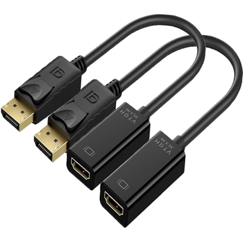 Adaptador DisplayPort a HDMI 4K unidireccional pasivo con blindaje premium pack de 2