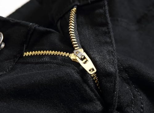 Boy's Skinny Fit Stretch Fashion Elastic Comfy Jeans Denim Pants Black4