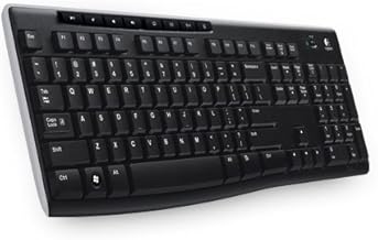 Logitech K270 Wireless Keyboard, USB Unifying Receiver, Black