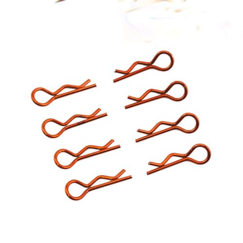 Ultimate Racing 1/8th Scale Size Body Clips (Orange)