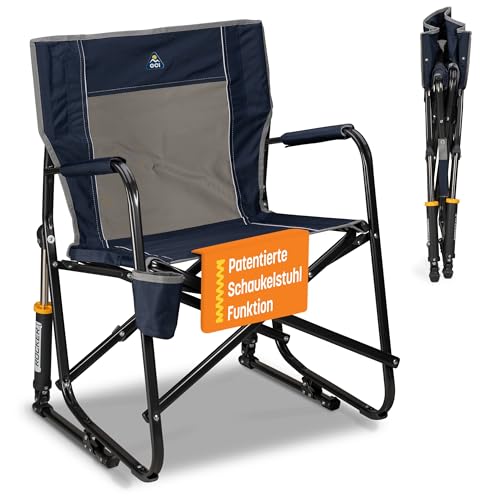 Best Chair for Sporting Events: Top Comfortable and Portable Picks 4 GCI Outdoor Freestyle Rocker Camping Chair | Portable Folding Rocking Chair with Solid, Durable Armrests, Drink Holder & Comfortable Backrest — Indigo Blue