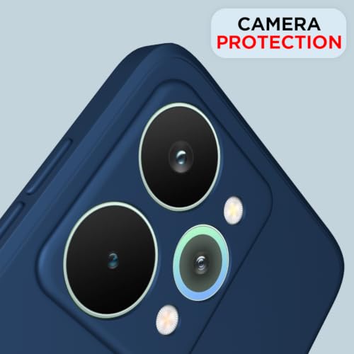 Image of Outlouders Back Cover for Realme 15 Pro 5G | Camera Protection | Durable Soft Matte Silicone Bumper Case (Blue)