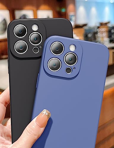 Facweek Liquid Silicone Case Compatible With Iphone 14 Pro Max Case Full Body Protective Cover, Shockproof, Slim Phone Case, Anti-Scratch&Fingerprint Drop Protection 6.7 Inch(Nightblue) #TOP6