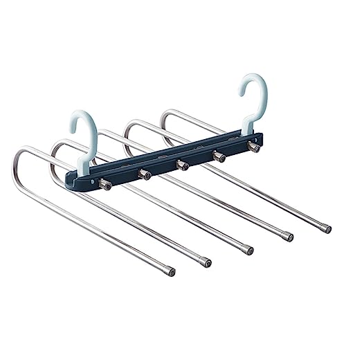 MUSISALY Space-Saving Multi-Layer Pants Hanger Scarf Storage Stainless Steel Easy Access Wardrobe