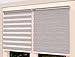Produktbild TROYAHOME® Doppelrollo Klemmfix Ohne Bohren Duo Rollo Fenster Rollo Easyfix (Natur, 60 x 150 cm ( Stoffbreite 57 cm)