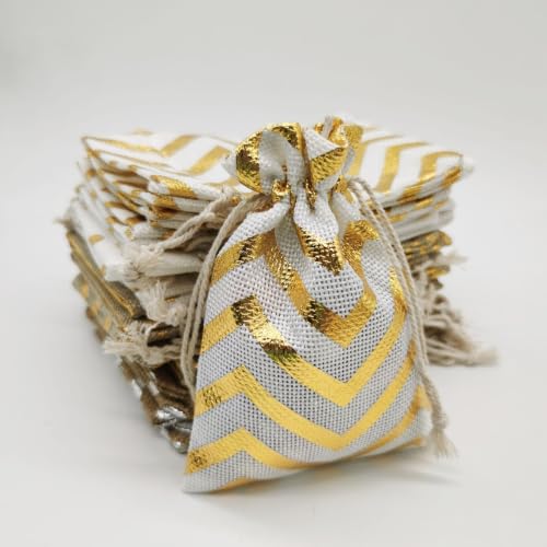 Image of SATYAM KRAFT 20 Pcs Jute Potli Bags for Wedding, Return, Festive Gifting | Eco-Friendly, Handmade Drawstring Bags for Jewelry, Sweets, Dry, Party, Reusable & Biodegradable (Pack of 20) (color 12)