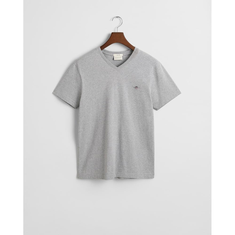 GANT Koszulka Mężczyźni T-shirt Slim Shield Z Dekoltem W Serek