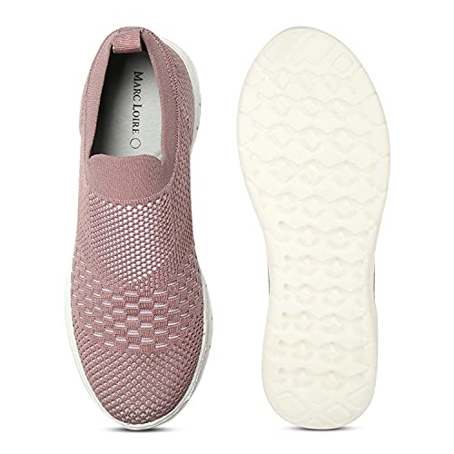 Image of Marc Loire Women's Lightweight Athleisure Knitted Active Wear Slip-On Casual Shoes