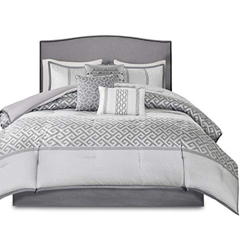 Madison Park MP10-2418 Luxury Comforter Set-Traditional Jacquard Design All Season Down Alternative Bedding thumb #8