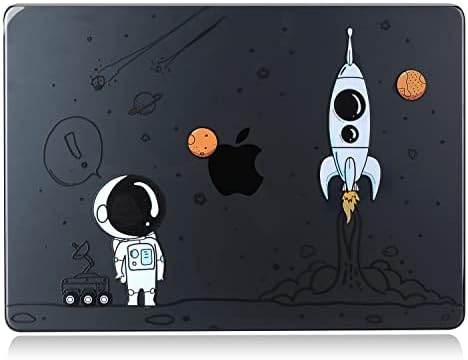 UESWILL Compatible with 2023 2024 MacBook Air 15 inch M2 M3 Case Model A2941 A3114, with 15.3" Liquid Retina Display Touch ID, Pattern Hard Shell Case Cover + Microfiber Cloth, Astronaut A