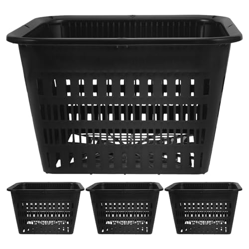 DECHOUS 4 pezzi Cestini per Piantare in Plastica con Design Rete Traspirante Vasi Idroponici Small per Orto e Piante da Interno Contenitori Resistenti per Coltivazione Riutilizzabile
