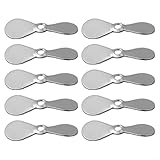 Lot de 10 lames d'hélice en acier inoxydable pour montage de leurres de pêche DIY (A Argen...