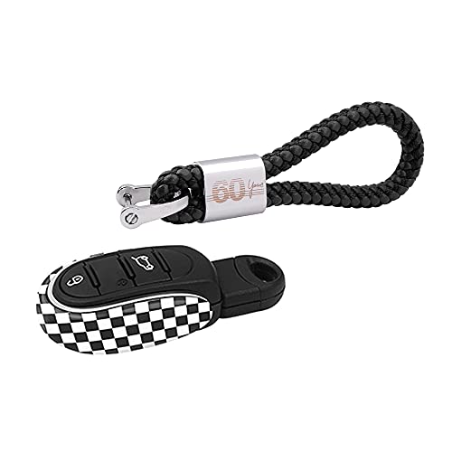 Heinmo pour Mini Cooper S Countryman F54 F55 F56 F57 F60 Clé Shell Fob Porte-clés Chaîne Corde Porte-clés Alliage Mini Cooper Accessoires (OLO MQ Cover) Cover