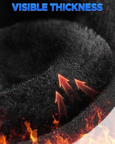 venswell winter ear muffs for men women fleece ear warmers for cold weather running-behind the head earmuffs adjustable