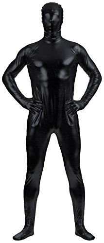 VSVO Unisex Baby Shiny Spandex Skin-tight Full Bodysuit Zentai Costume (Black, X-Large)