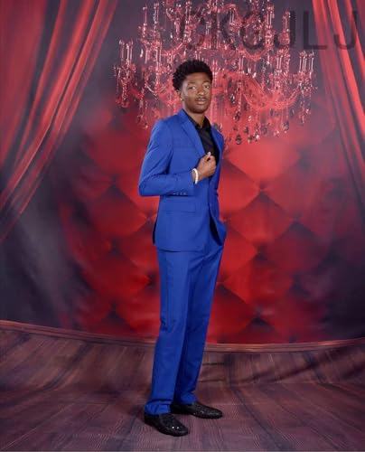 Suit Men Slim Fit 2 Piece Suits Set Two Button Solid Wedding Groomsmen Suits Prom Party Business Blazer Pants4