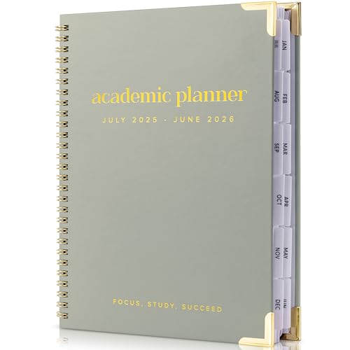 Aesthetic 2025-2026 Academic Planner - A Beautiful 7 x 10" Daily Planner for Women or Men with Weekly & Monthly Spreads For The 25-26 School Year - Modern Calendar Runs From July 2025, June 2026