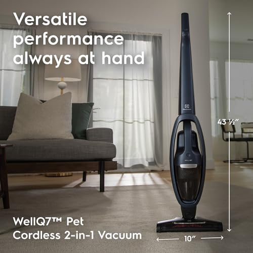 Image of Electrolux WellQ7 Pet Cordless 2-in-1 Vacuum Cleaner with Motorized PetPro+ Nozzle for Easy Pet Hair Removal, 50-Minute Run Time, 2 Power Modes, Indigo Blue