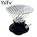 YXFV Switch Immersion Dripper Size 02, Hybrid Coffee Dripper with Stainless Steel Ball Valve &45 V60 Filters, All-in-One Pour Over Coffee Maker and Immersion Brewer for Home Baristas