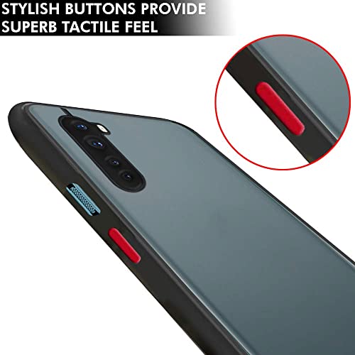 Image of TheGiftKart Translucent Hybrid Back Cover Case for OnePlus Nord 2020 | Smoked Matte Back | 360 Degree Protection | Protective Hard Back Cover Case for OnePlus Nord (2020) (PC & TPU, Black Bumper)