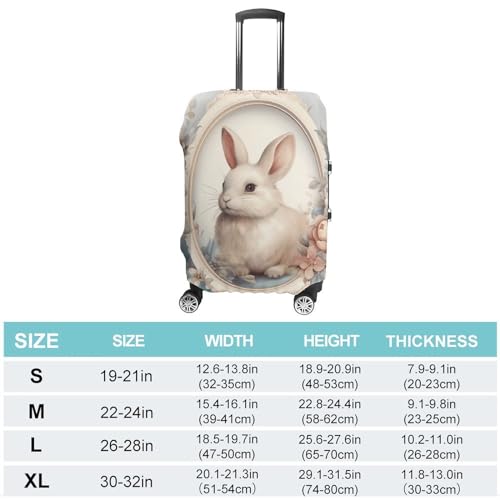 Travel Luggage Cover Washable Suitcase Cover Rabbit in Frame Fashion Suitcase Protector Carry On Luggage Covers Protector Suitcase Fits 19"-32" Luggage2