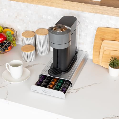 Tiroir à capsules compatible avec Nespresso Mind Reader argenté - 3