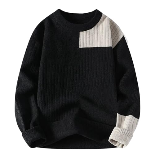 Autumn Winter Casual Sweater Men Knit Pullovers O-Neck Mens Patchwork Pullovers Knitted Sweaters