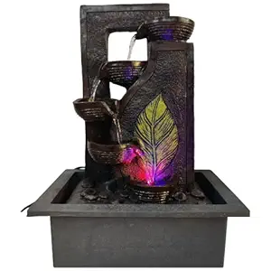 ALILA Table Top Indoor Outdoor Water Fall Fountain for Home Decor Decoration Gift Gifting Items (LXBXH: 12x9x15 Inch)