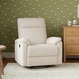 Davinci Suzy Glider Recliner Nursery Chair - Glider Rocking Chair for Nursery and Living Room - GREENGUARD Gold, FSC & Certi-PUR US Certified - 360° Swivel Rocker Recliner Chair (Cozy Cream Boucle)