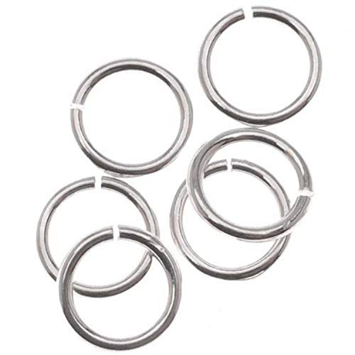Beadaholique SS/JR32/6 10-Piece Sterling Open Jump Rings, 6mm, 20-Gauge, Silver