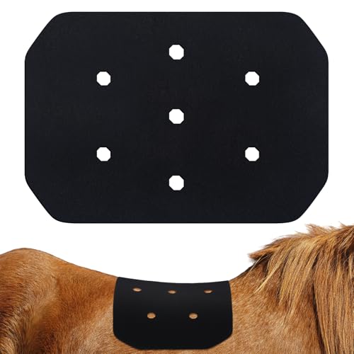 Sadnyy No Slip Pad for Horse Western Saddle Pads Secure Breathable and Contoured Fit Universal Size Black(11 x 16 Inch)