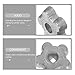 Unomor 4pcs Gas Valve Handle Replacement Handwheel Aluminum Alloy Hexagonal Grip Knob for Cylinder Valve Control Industrial Operation Set
