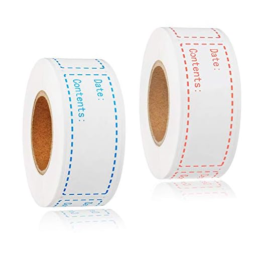 300pcs Removable Freezer Labels, Yoget 1 x 3 Inch Food Storage Stickers, Refrigerator Freezer Paper Label Easy Clean Leaves No Residue, 2 Color Food Labels Roll