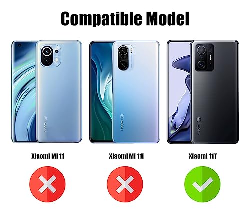 Image of Jkobi Back Cover for Xiaomi 11T | Xiaomi 11T Pro (Silicone Clear Shockproof Case with Camera Protection | Soft and Flexible | Transparent)