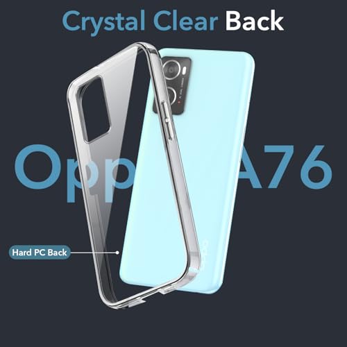 Image of Jkobi Lifetime Anti-Yellow Clear Back Cover Case for Oppo A76 | A36 | A96 (Sleek Hard Crystal | Shockproof and Camera Protection)