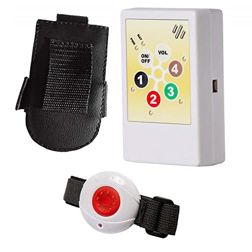 Helpline 2.0: Tragbarer Hausnotruf mit Notruf Sender für die häusliche Pflege, Pflegeruf Set mit Armbandsender und Gürteltasche