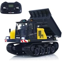 1/50 T14R Panther RTR Electric RC Crawler Dump Truck Construction Vehicle Tracked Tipper Finished Model Toys Lights Sounds Unit Hobby Grade Model for Ages 14+