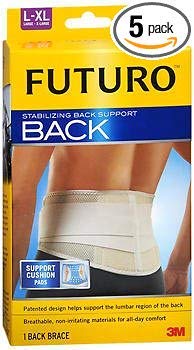 Futuro Stabilizing Back Support L-XL Beige, 46816EN, Pack of 5