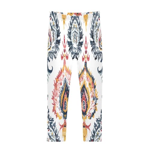 Toddler Girls Leggings Printed Yoga Pants Leggings Floral Embroidery for Kids