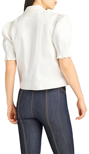 Cinq à Sept Women's White Denim Roselyn Jacket3