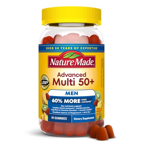 Nature Made Advanced Multivitamin Gummies 50+ for Men 84 Multi Vitamins
