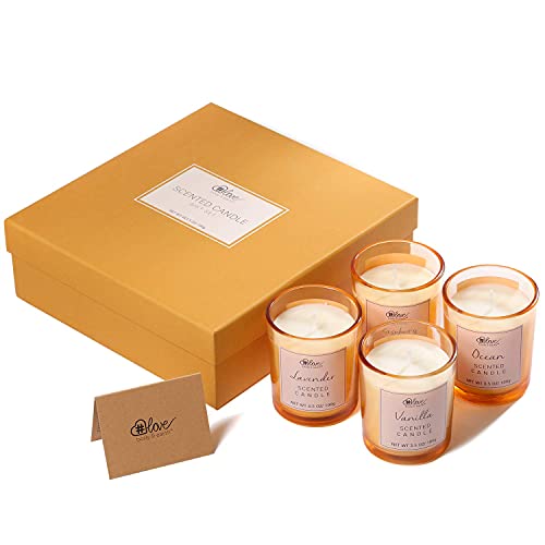 Candles Gifts For Women - Scented Candle Set, Soy Wax Candles For Stress Relief And Home Decor, 4X3.5Oz Scented Portable Travel Tin Christmas Aromatherapy Candles, Birthday Gifts For Women #TOP2