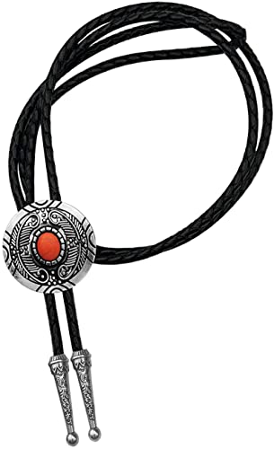 Bolo Cravate pour Homme en cuir tressé style cowboy western américain accessoire mixte