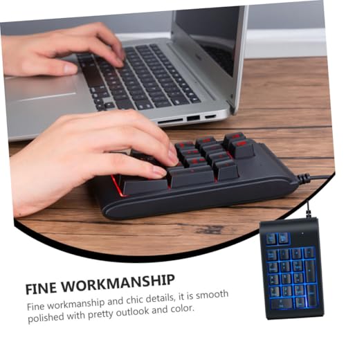 Pavé numérique mécanique USB autonome pour ordinateur portable noir - 3