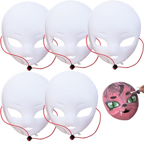 Máscara blanca de cosplay para mascarada y proyectos de pintura DIY