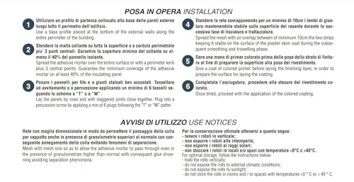 Utilfer Rete Reti Portaintonaco Fibra Vetro Antialcalina Appretto Certificata Etag (Maglia 10X10 Gr.110 Mq) - 3