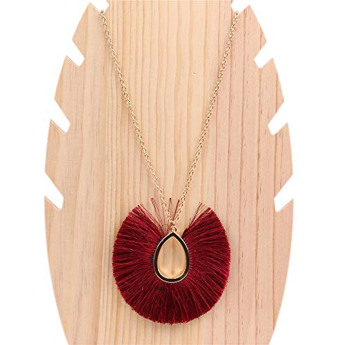 Collier bijoux ethniques vintage avec pendentif géométrique en acier
