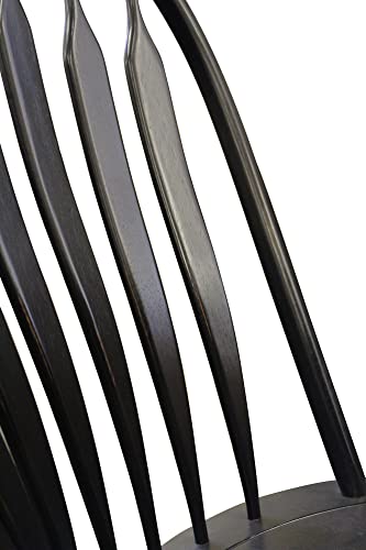 Sunset Trading Selections Comfort Back Antique Black Cherry Distressed | Set Of 2 | Fully Assembled Solid Wood Sidechair Windsor Dining Side Chairs #TOP3