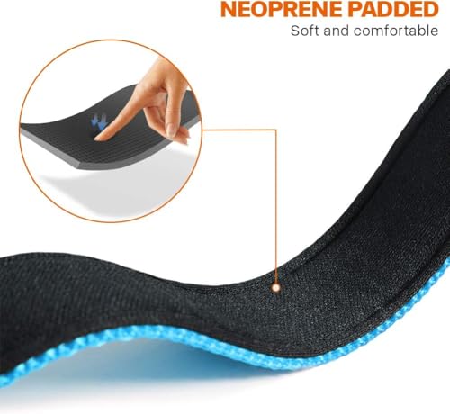 Taglory Hundehalsband, Weich Gepolstertes Neopren Nylon Hunde Halsband für Mittlere Hunde, Verstellbare und Reflektierend für das Training, Himmelblau